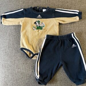 Adidas Infant Set in Navy and Beige - notre dame size 12mo